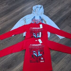 Marvel Red and Gray Hoodies Sweatshirts